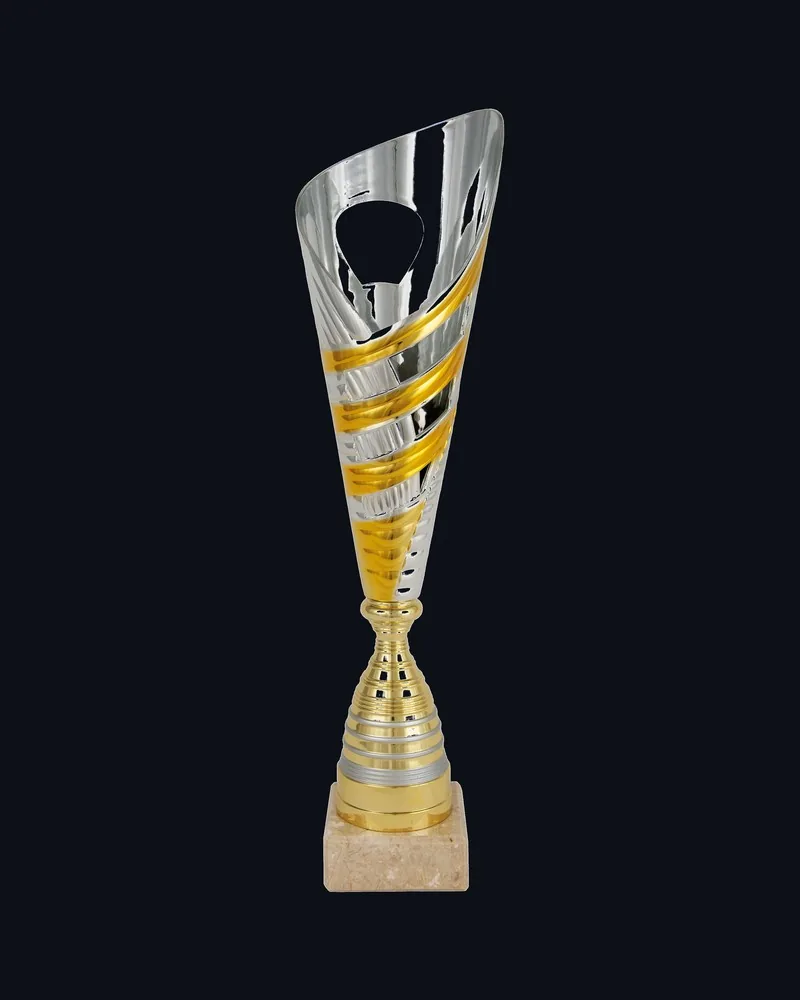 Copa Cono Cintas Doradas Láser
