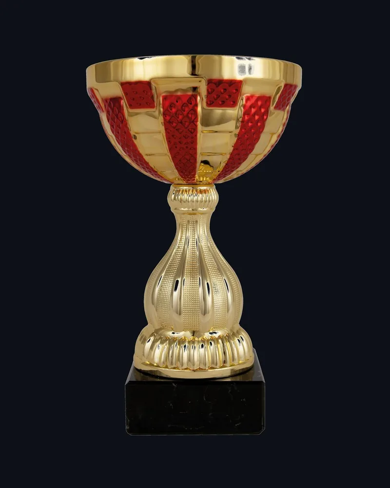 Copa Relieve Oro y Rojo