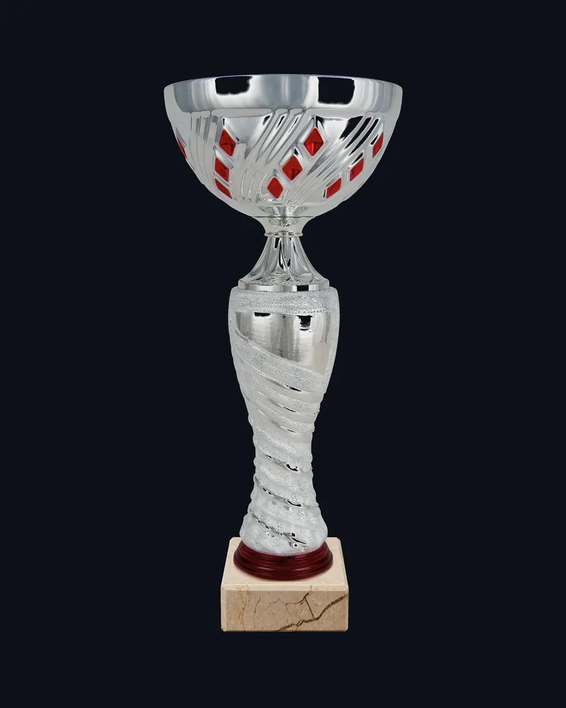 Copa Cerámica Espiral Rombo Rojo