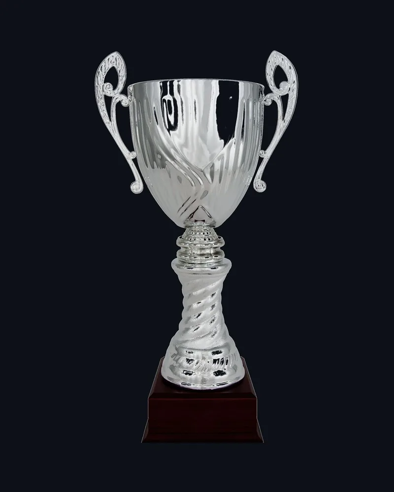 Copa Cono Escudo con Asas Plata
