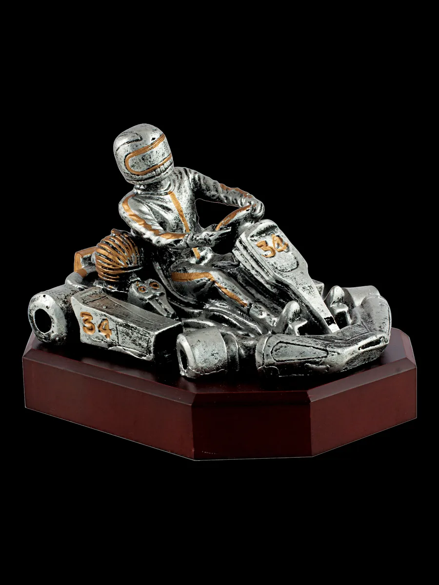 Trofeo de motor plateado y oro - Ref 6654