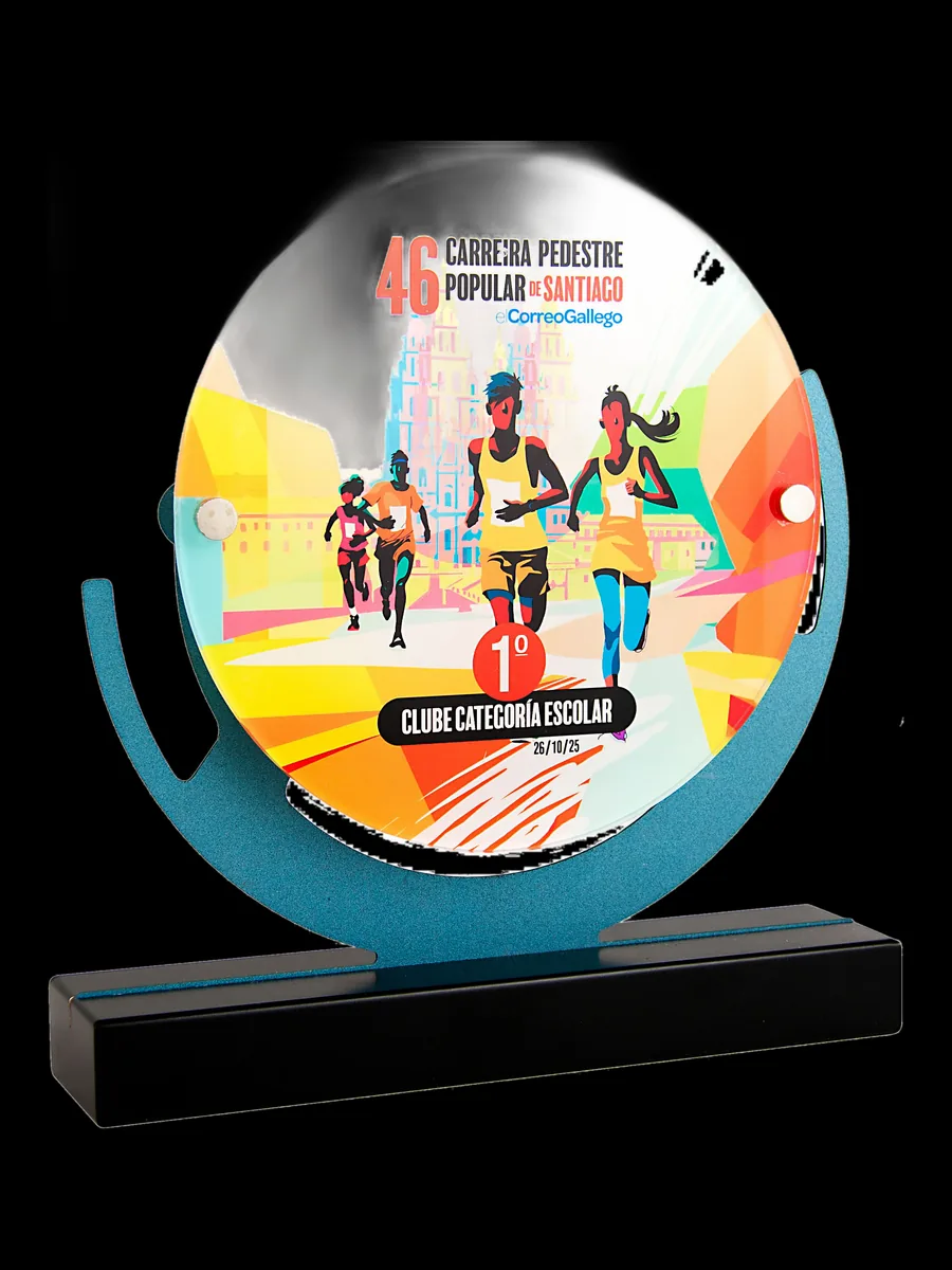 Trofeo Disco Metacrilato Semicírculo