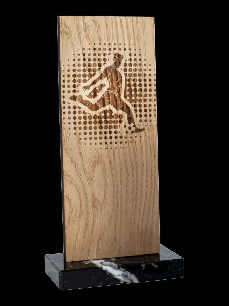 Trofeo Fútbol Madera Recta