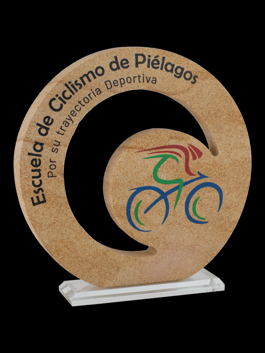 Trofeo Piedra Cortada Base Cristal