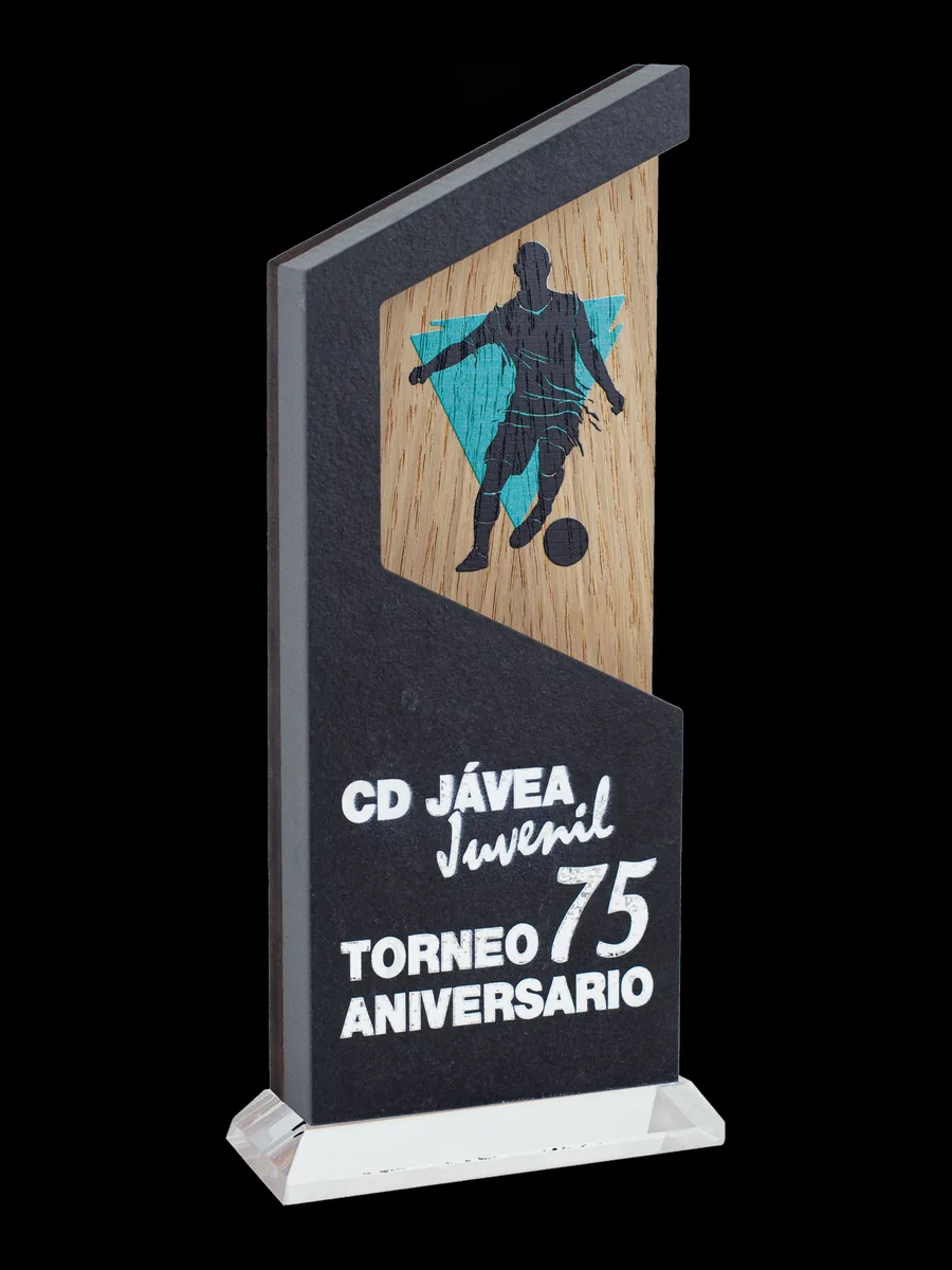Trofeo Piedra con Madera Recortado