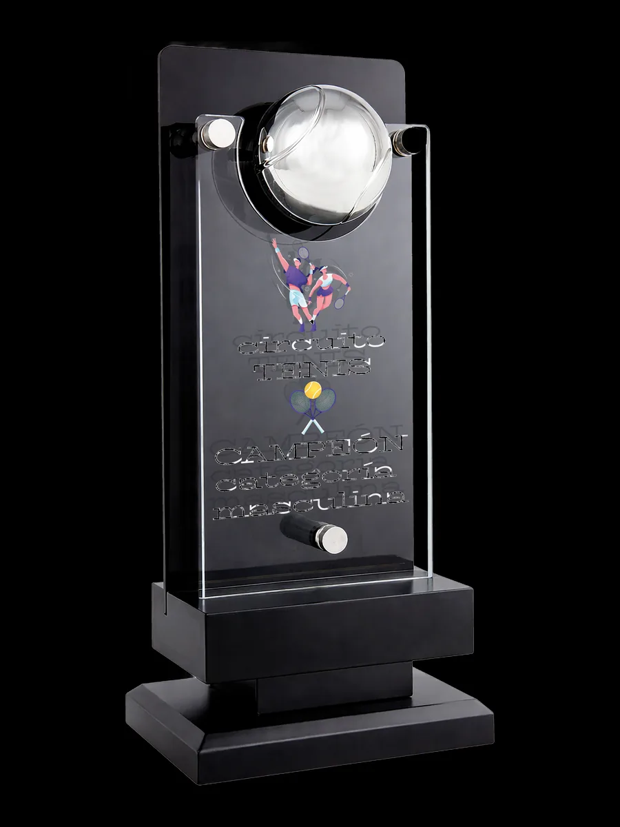Trofeo Doble Metacrilato Recto