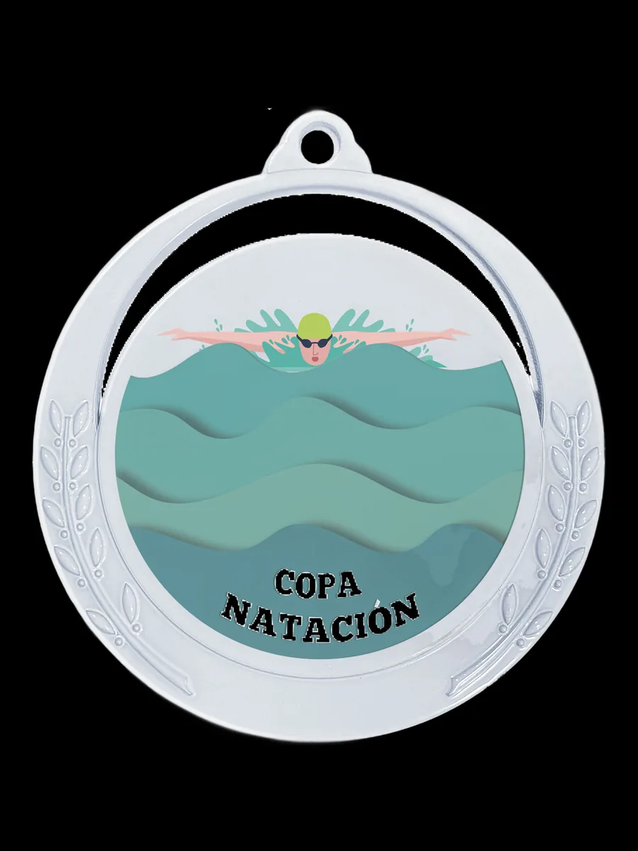 Medalla Portadiscos Sublimación - Vista trasera