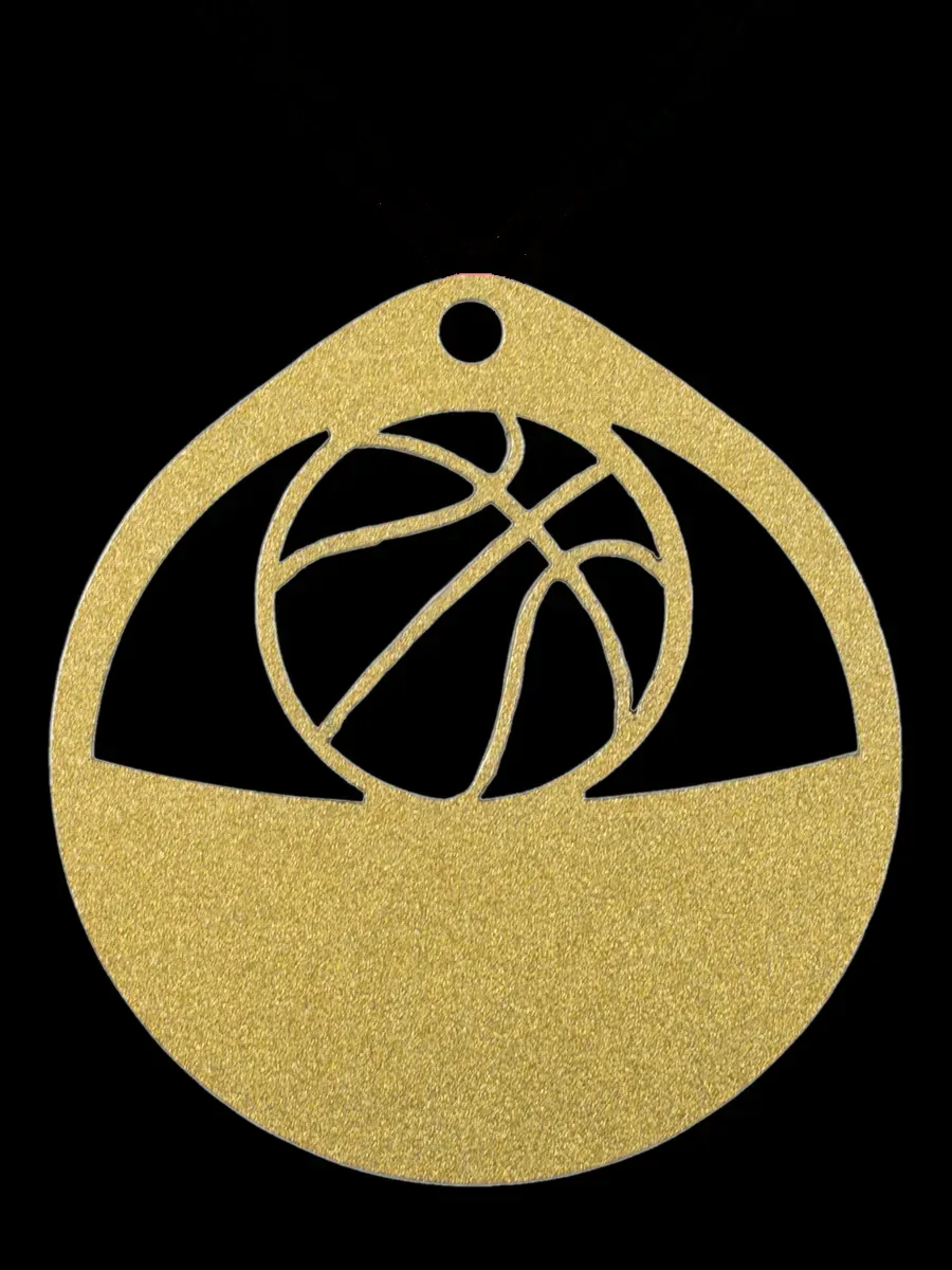 Medalla Deportiva Relieve Ø70 — Basket
