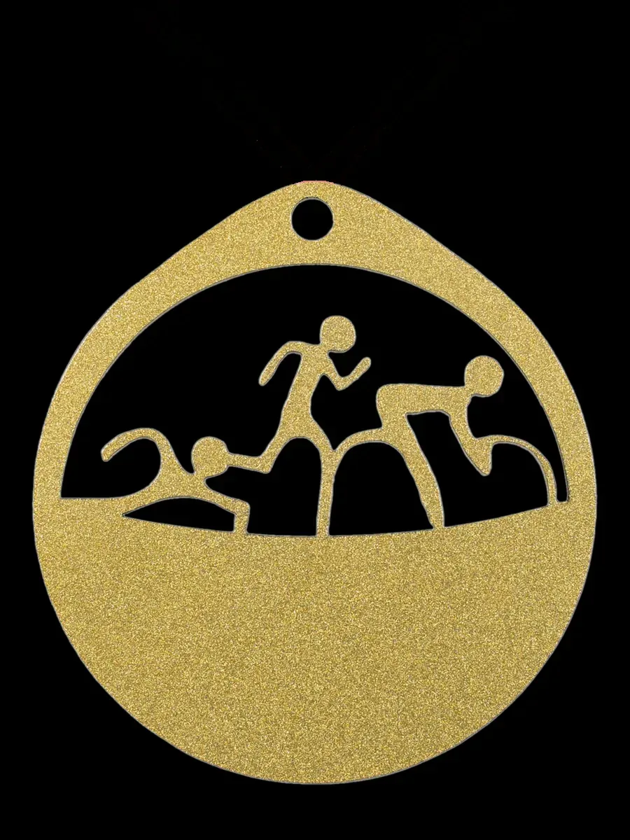 Medalla Deportiva Relieve Ø70 — Hockey