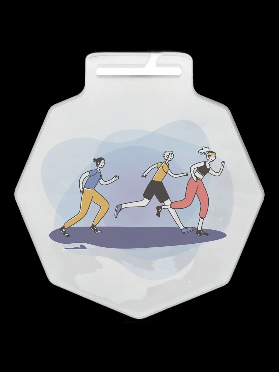Medalla Personalizable Octogonal - Vista trasera
