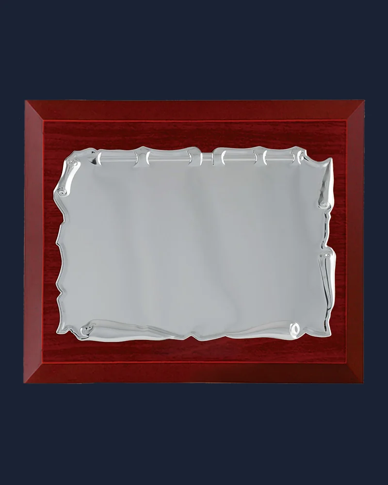 Placa Caoba con Placa Pergamino Vertical