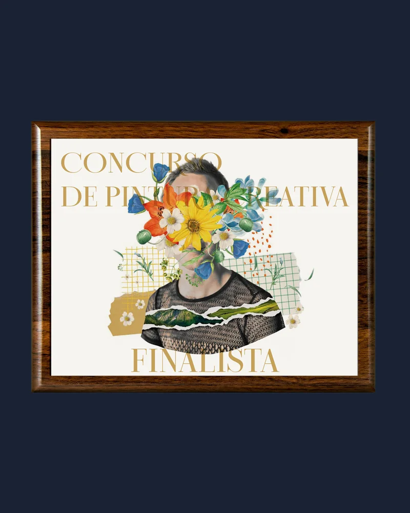 Placa Caoba con Placa Pergamino Biselada