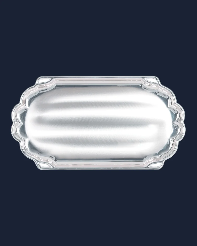 Bandeja Rectangular Plateada